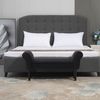 Taburete Pie De Cama De Madera Espuma Tela Homcom 102x36x51cm - Negro