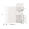 Armario Modular De Plástico Homcom 75x37x73 Cm Blanco