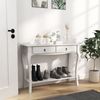 Mesa Consola Salón De Mdf Madera De Pino Homcom 100x33x75 Cm - Blanco