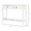 Mesa Consola Salón De Mdf Madera De Pino Homcom 100x33x75 Cm - Blanco