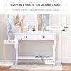 Mesa Consola Salón De Mdf Madera De Pino Homcom 100x33x75 Cm - Blanco