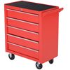 Carro De Herramientas Con Ruedas De Acero Durhand 69x33x75 Cm - Rojo