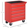 Carro De Herramientas Con Ruedas De Acero Durhand 69x33x75 Cm - Rojo