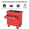 Carro De Herramientas Con Ruedas De Acero Durhand 69x33x75 Cm - Rojo