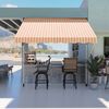 Toldo Manual De Metal Poliéster 300x150x280 Cm-outsunny. Naranja