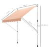 Toldo Manual De Metal Poliéster 300x150x280 Cm-outsunny. Naranja