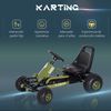 Go Kart Coche De Pedales Con Asiento Ajustable Negro Y Verde Homcom