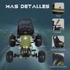 Go Kart Coche De Pedales Con Asiento Ajustable Negro Y Verde Homcom