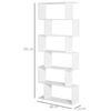 Estantería Librería 6 Estantes De Madera Homcom 80x23x192 Cm - Blanco