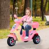 Moto Eléctrica Infantil Tipo Triciclo Rosa Homcom