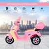 Moto Eléctrica Infantil Tipo Triciclo Rosa Homcom