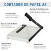 Cortador De Papel A4 De Metal Y Abs Homcom 48x26,5x5 Cm Blanco