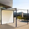 Pérgola Con Techo De Acero Tela De Poliéster 295x295x226 Cm - Crema