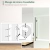 Puerta Corredera De Vidrio De Templado Homcom 200x213 Cm-transparente