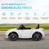 Coche Eléctrico Para Niños Con Mando A Distancia Mp3 Blanco Homcom