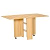 Mesa De Comedor Plegable De Melamina Homcom 140x80x74 Cm - Natural