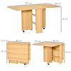 Mesa De Comedor Plegable De Melamina Homcom 140x80x74 Cm - Natural