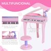 Piano Infantil Electrónico Rosa Homcom