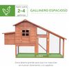 Gallinero Corral De Madera De Abeto 190x66x116 Cm - Pawhut. Madera