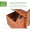 Gallinero Corral De Madera De Abeto 190x66x116 Cm - Pawhut. Madera