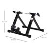 Rodillo De Bicicleta Plegable Homcom Acero, 54,5x47,2x39,1 Cm, Negro