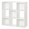 Estantería Librería De Melamina Homcom 91,5x29,5x91,5 Cm - Blanco