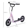 Patinete Scooter Con Ruedas Grande Rosa Homcom