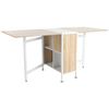 Mesa De Comedor Plegable De Mdf Metal Homcom 169x60x75 Cm - Roble