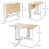 Mesa De Comedor Plegable De Melamina De Madera Homcom 103x76x73,5 Cm