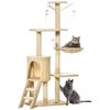 Árbol Para Gatos Rascador De Aglomerado 50x35x134,2cm - Pawhut. Beige