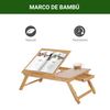 Mesa De Ordenador Portátil De Bambú Homcom 55x35x22-30 Cm - Natural