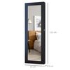 Espejo Joyero Colgante De Pared De Mdf Homcom 37x9,5x112 Cm-negro