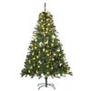 Árbol De Navidad Artificial De Pvc Metal Homcom 112x112x180 Cm -verde