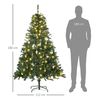 Árbol De Navidad Artificial De Pvc Metal Homcom 112x112x180 Cm -verde