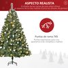 Árbol De Navidad Artificial De Pvc Metal Homcom 112x112x180 Cm -verde