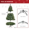 Árbol De Navidad Artificial De Pvc Metal Homcom 112x112x180 Cm -verde