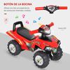 Quad Correpasillos Infantil Coche Sin Pedales Para Bebé Homcom Rojo