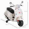 Moto Eléctrica Infantil Blanco Homcom