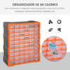 Armario Organizador De Herramienta De Pp Durhand 38x16x47,5cm-naranja