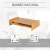 Monitor Soporte Elevador De Bambú Homcom 49x25,5x11,5 Cm - Natural