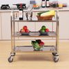 Carro De Cocina Multiusos De Acero Inoxidable Homcom 85x45x90cm-plata