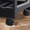 Carro De Cocina De Mdf Madera De Pino Homcom 74x37x76 Cm-negro