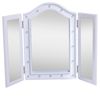 Espejo De Maquillaje Plegable De Mdf Homcom 73x53,5x4,5 Cm - Blanco