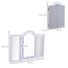 Espejo De Maquillaje Plegable De Mdf Homcom 73x53,5x4,5 Cm - Blanco