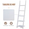 Estantería De Escalera 5 Estantes De Mdf Homcom 50x40x195 Cm - Blanco