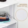 Mesa De Ordenador De Melamina De Madera Homcom 120x110x74,5 Cm Blanco