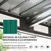 Cobertizo Jardín De Acero Galvanizado 280x130x172cm-outsunny Verde