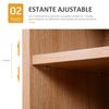 Armario Consola De Melamina De Madera Homcom 80x32x91 Cm - Natural