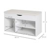 Banco Zapatero De Entrada De Madera Homcom 80x30x47 Cm - Blanco