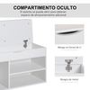 Banco Zapatero De Entrada De Madera Homcom 80x30x47 Cm - Blanco